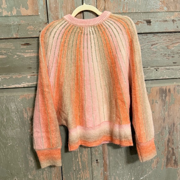 Molly Bracken Pink and Orange Crew Neck Sweater - Picture 2 of 5